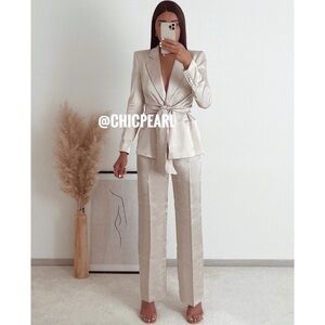 Zara satin effect pants
